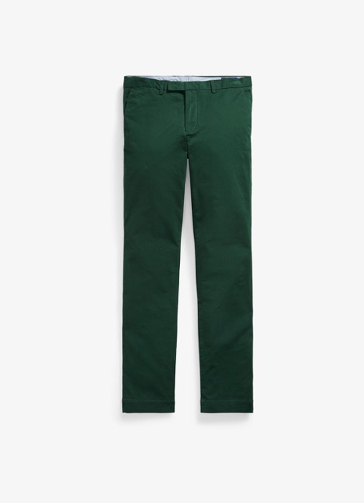 Ralph Lauren Greenwich slim fit chino met stretch - voorkant 4 college green / donkergroen