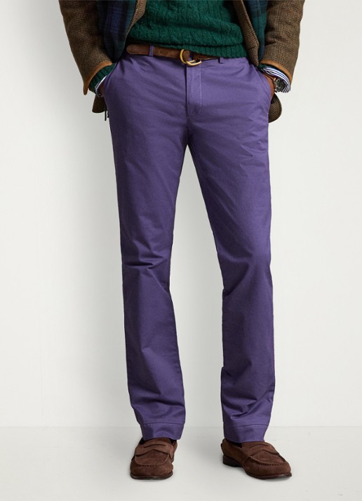 Ralph Lauren Greenwich slim fit chino met stretch - detail 4 juneberry / paars