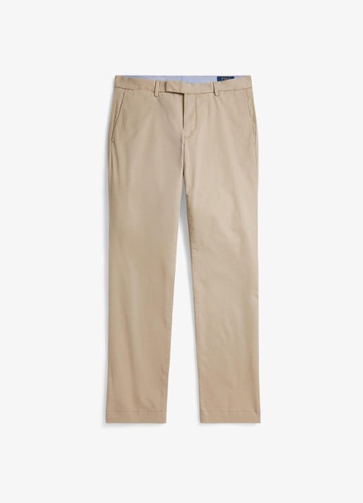 Ralph Lauren Greenwich slim fit chino met stretch - voorkant classic khaki / khaki