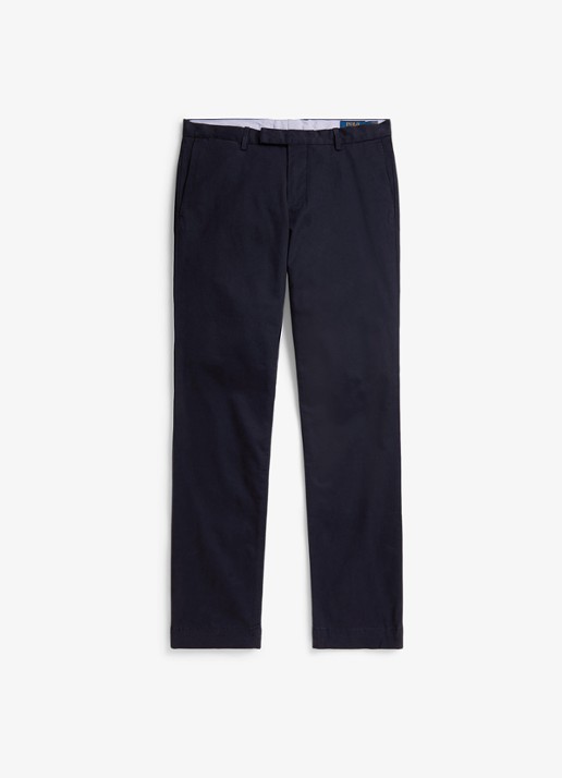 Ralph Lauren Greenwich slim fit chino met stretch - voorkant aviator navy / donkerblauw