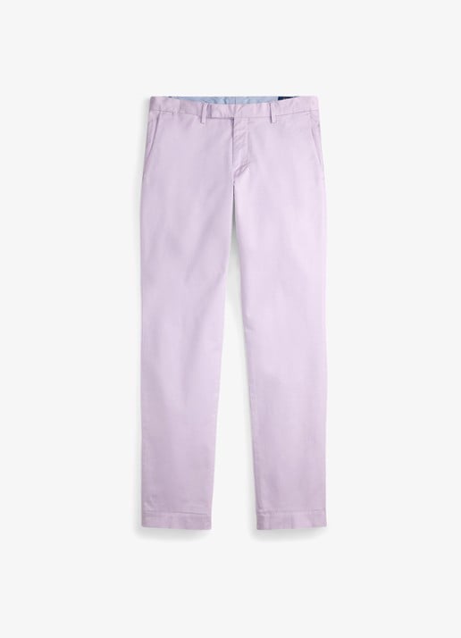 Ralph Lauren Greenwich slim fit stretch chino broek - voorkant spring iris / paars