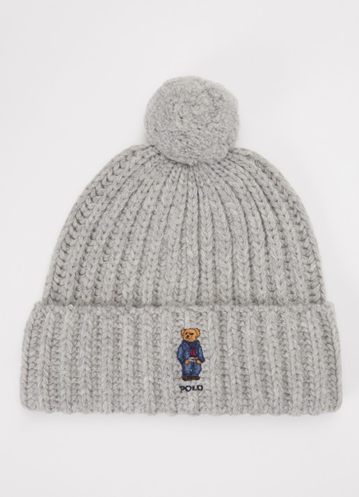 Ralph Lauren Grofgebreide muts met logoborduring