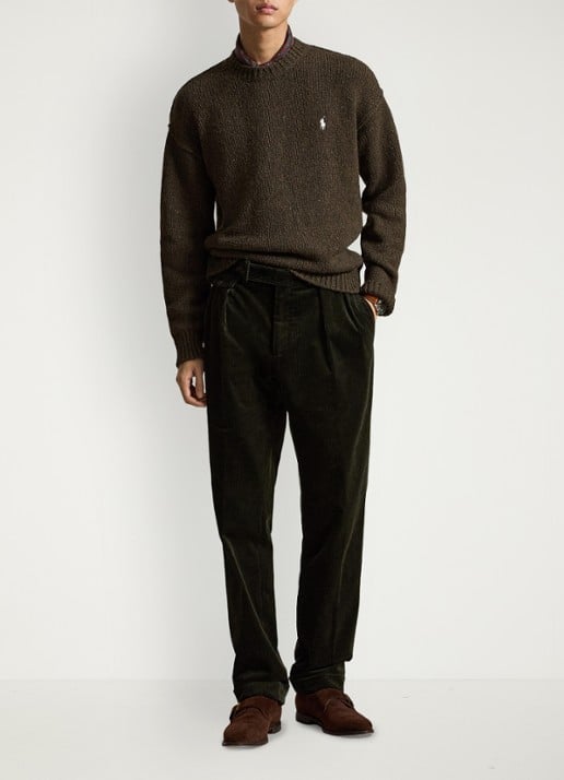 Ralph Lauren Grofgebreide trui in wolblend met logo