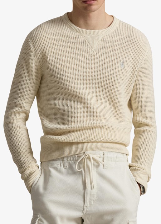 Ralph Lauren Grofgebreide trui in wolblend met logoborduring