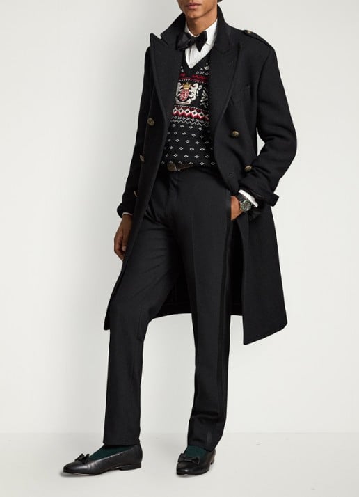 Ralph Lauren Grofgebreide trui van wol met ingebreid patroon