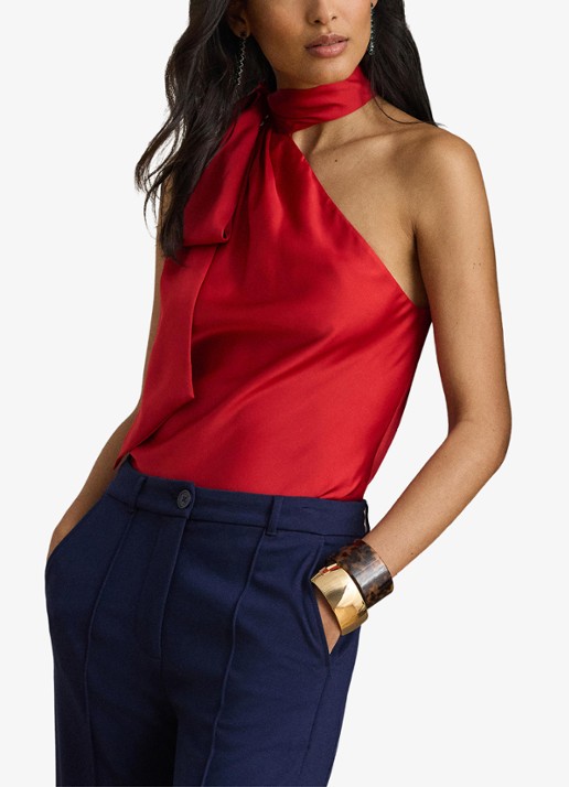 Ralph Lauren Haltertop met sjaalkraag