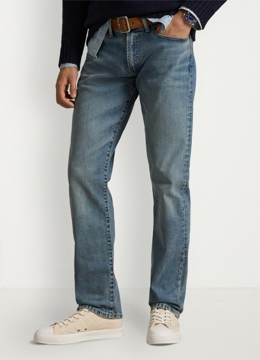 Ralph Lauren Hampton straight leg jeans met medium wassing