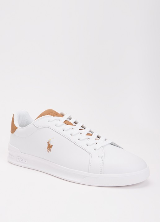 Ralph Lauren Heritage Court II sneaker van leer met logoborduring