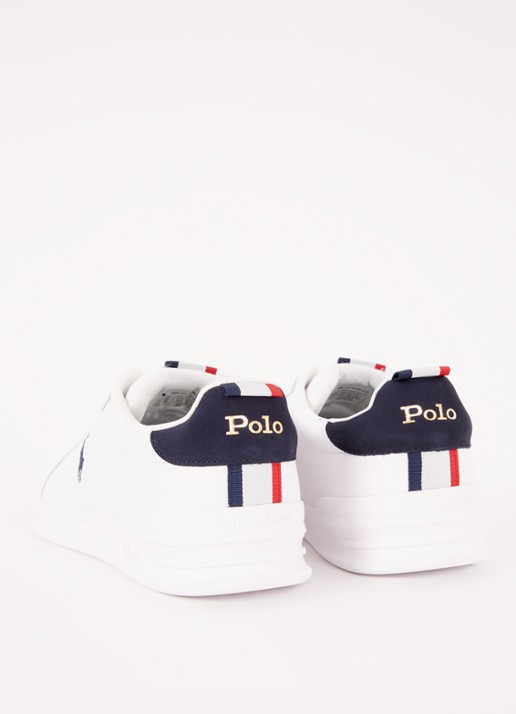 Ralph Lauren Heritage Court ll sneaker met logo - achterkant 5 wit