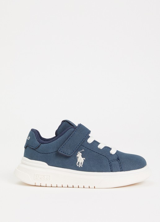 Ralph Lauren Heritage Court Super sneaker met logo - voorkant donkerblauw