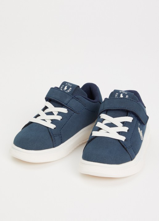 Ralph Lauren Heritage Court Super sneaker met logo - voorkant 2 donkerblauw