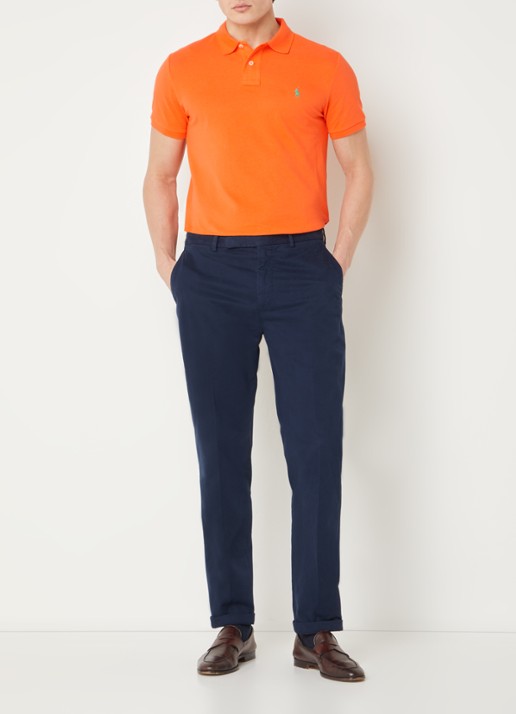 Ralph Lauren Het iconische mesh Polo-shirt - voorkant 3 bright signal orange / oranje