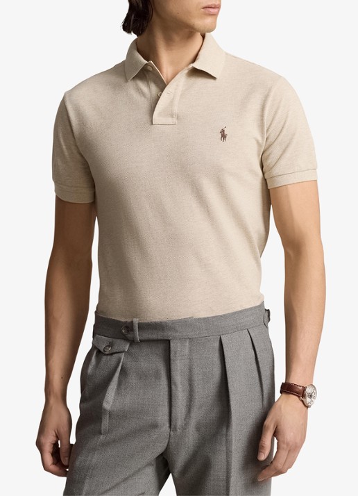 Ralph Lauren Het iconische mesh Polo-shirt - detail beige