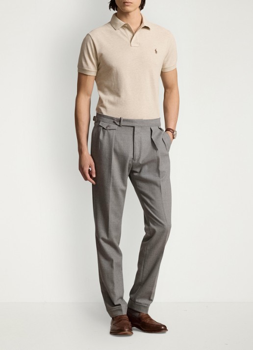 Ralph Lauren Het iconische mesh Polo-shirt - voorkant 5 beige