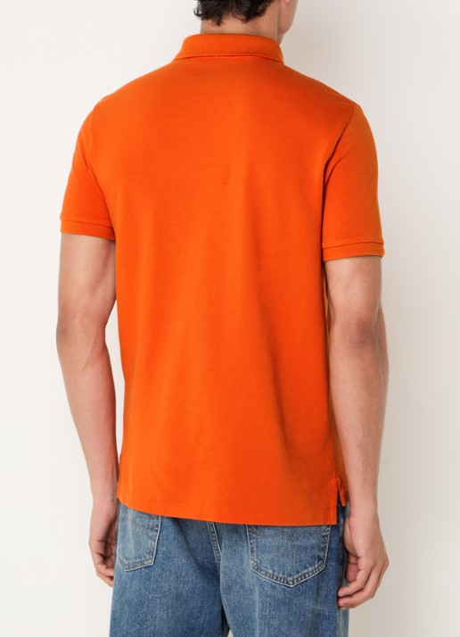 Ralph Lauren Het iconische mesh Polo-shirt - achterkant 2 college orange / oranje