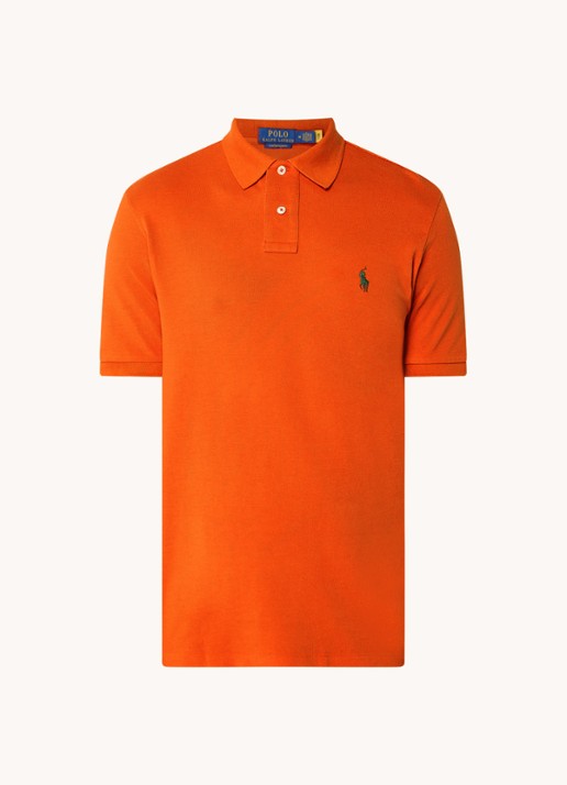 Ralph Lauren Het iconische mesh Polo-shirt - voorkant 3 college orange / oranje