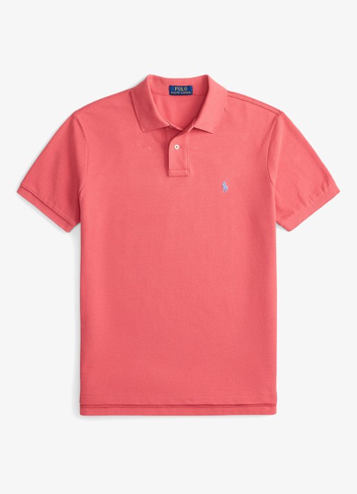 Ralph Lauren Het iconische mesh Polo-shirt - voorkant 5 red sky - rood