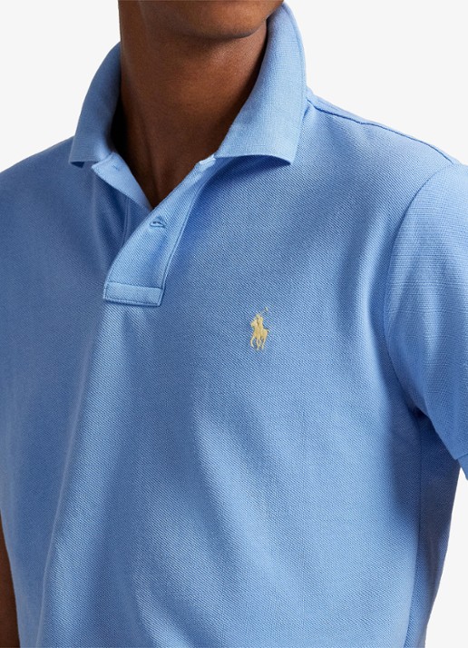 Ralph Lauren Het iconische mesh Polo-shirt - detail 5 bristol blue - blauw
