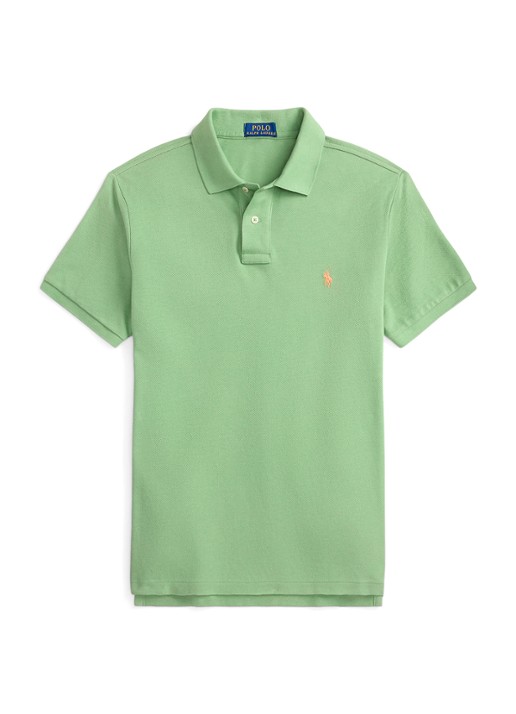Ralph Lauren Het iconische mesh Polo-shirt - voorkant outback green/c2451-47x0
