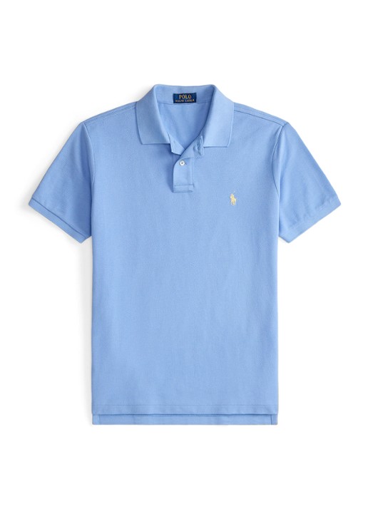 Ralph Lauren Het iconische mesh Polo-shirt - voorkant 2 bristol blue - blauw