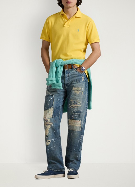 Ralph Lauren Het iconische mesh Polo-shirt - voorkant 5 sunfish yellow/c7109-zxvx