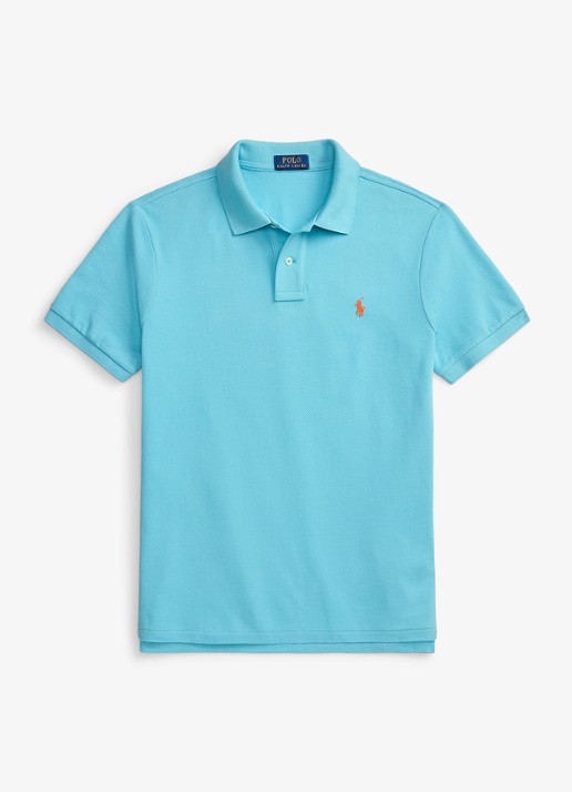 Ralph Lauren Het iconische mesh Polo-shirt - voorkant 4 perfect turquoise/c2240-zyv8