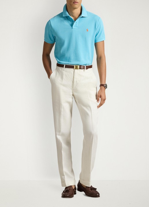 Ralph Lauren Het iconische mesh Polo-shirt - voorkant 5 perfect turquoise/c2240-zyv8