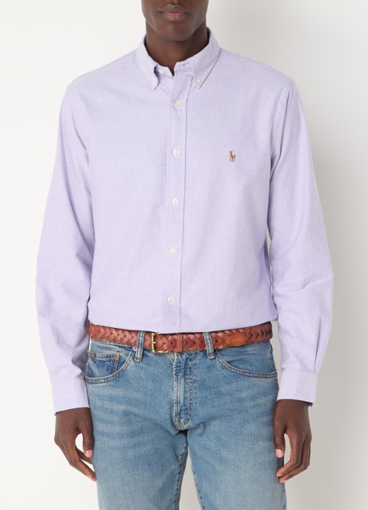 Ralph Lauren Het iconische Oxford overhemd - detail 4 thistle / paars