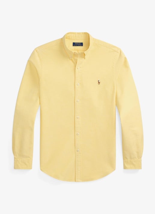 Ralph Lauren Het iconische Oxford overhemd - voorkant geel oxford / geel