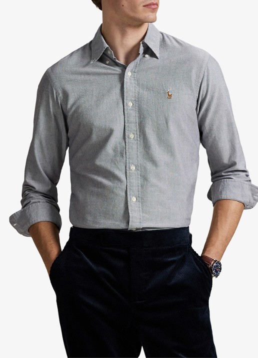 Ralph Lauren Het iconische Oxford overhemd - detail 4 slate