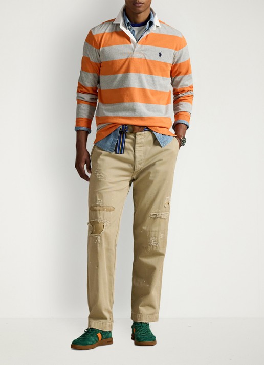 Ralph Lauren Het iconische rugbyshirt - voorkant 5 bedford orange / oranje