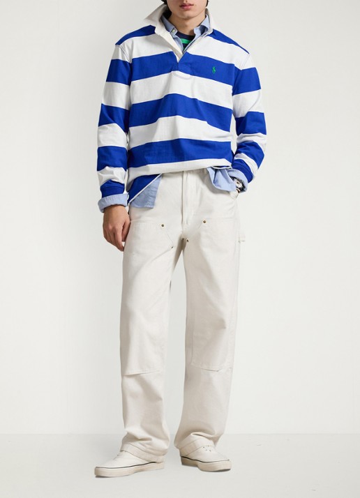 Ralph Lauren Het iconische rugbyshirt - voorkant 3 blauw