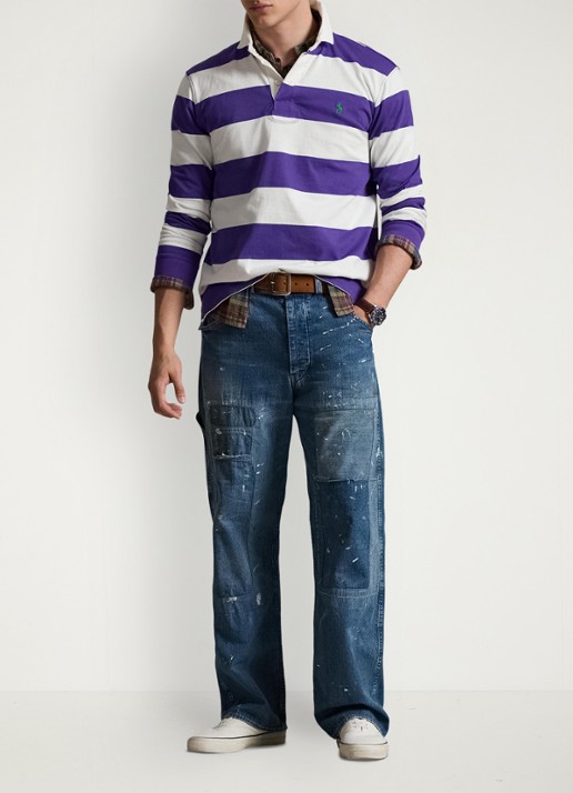 Ralph Lauren Het iconische rugbyshirt - voorkant 2 paars