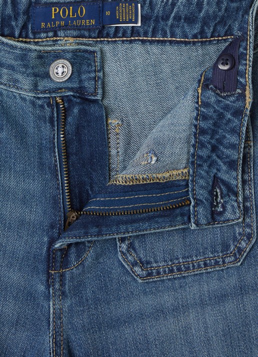 Ralph Lauren High waist flared jeans met donkere wassing  - detail indigo