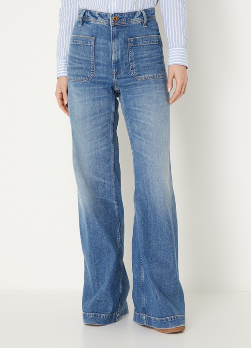 Ralph Lauren High waist flared jeans met lichte wassing
