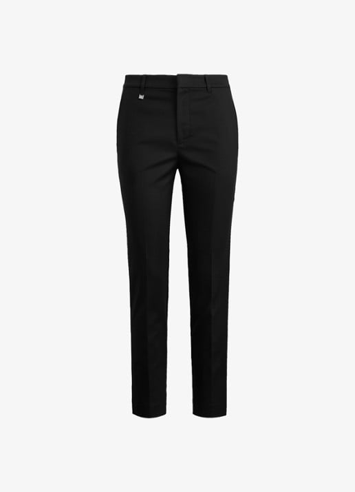 Ralph Lauren High waist slim fit cropped pantalon met steekzakken - voorkant 2 zwart