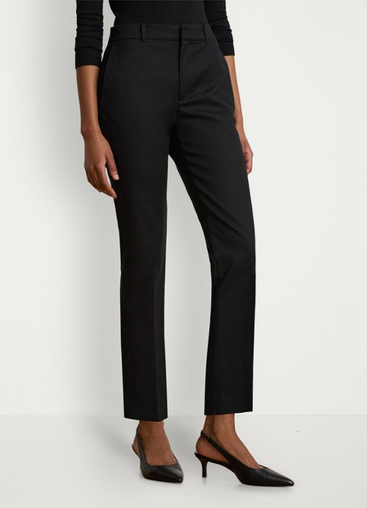 Ralph Lauren High waist slim fit pantalon met steekzakken - achterkant 5 zwart