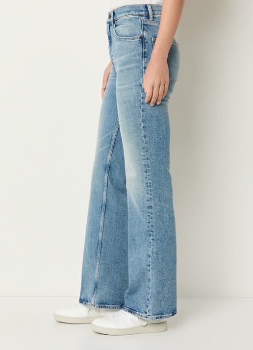 Ralph Lauren High waist straight leg jeans met lichte wassing - detail 5 indigo