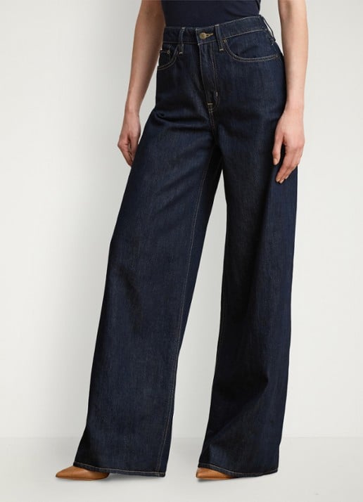 Ralph Lauren High waist wide leg jeans met donkere wassing