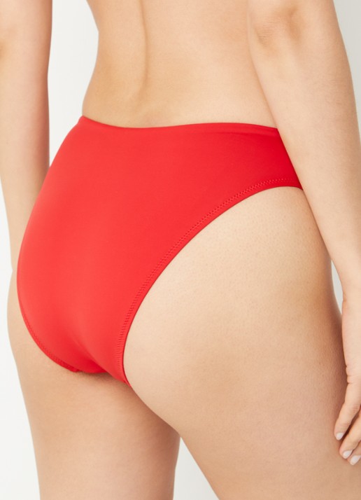 Ralph Lauren High waisted brazilian bikinislip met logo - achterkant 3 rood