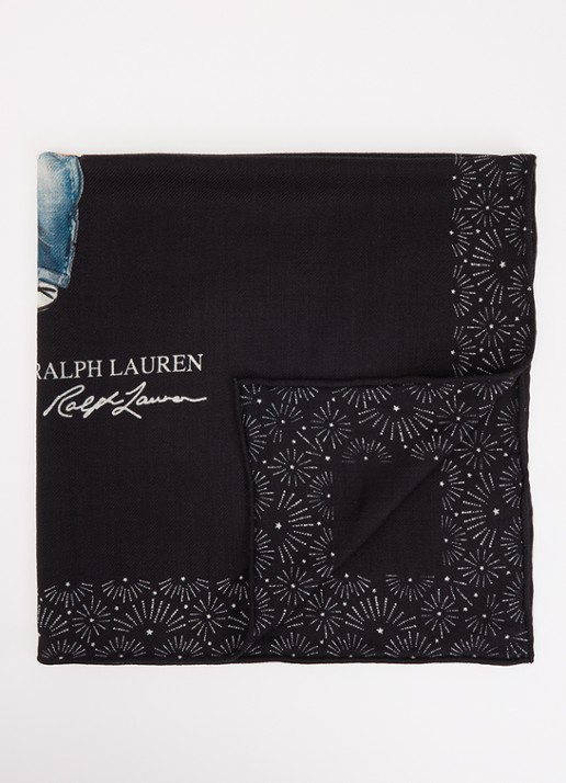 Ralph Lauren Holiday Bear sjaal van wol 63 x 63 cm