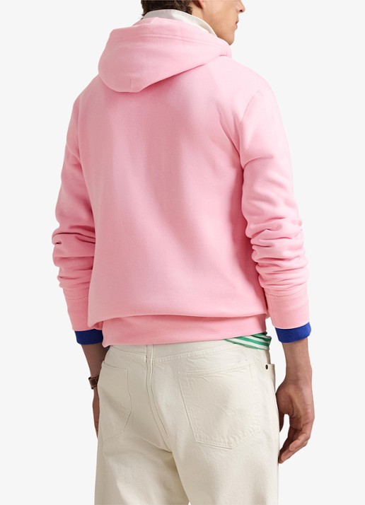 Ralph Lauren Hoodie met kangoeroezak en logo - achterkant 4 carmel pink / bruin