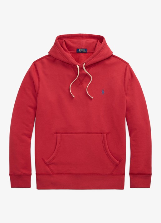 Ralph Lauren Hoodie met kangoeroezak en logo - voorkant 4 sunrise red