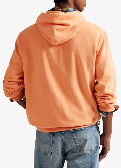 Ralph Lauren Hoodie met kangoeroezak en logo - achterkant 5 pompano orange