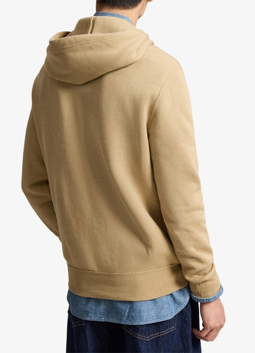 Ralph Lauren Hoodie met kangoeroezak en logo - achterkant 5 vintage khaki / khaki