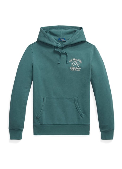 Ralph Lauren Hoodie met kangoeroezak - voorkant 4 charter green / groen