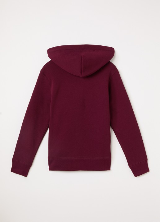 Ralph Lauren Hoodie met logoborduring - voorkant 3 roodbruin