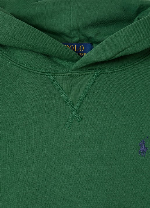 Ralph Lauren Hoodie met logoborduring - detail 3 felgroen