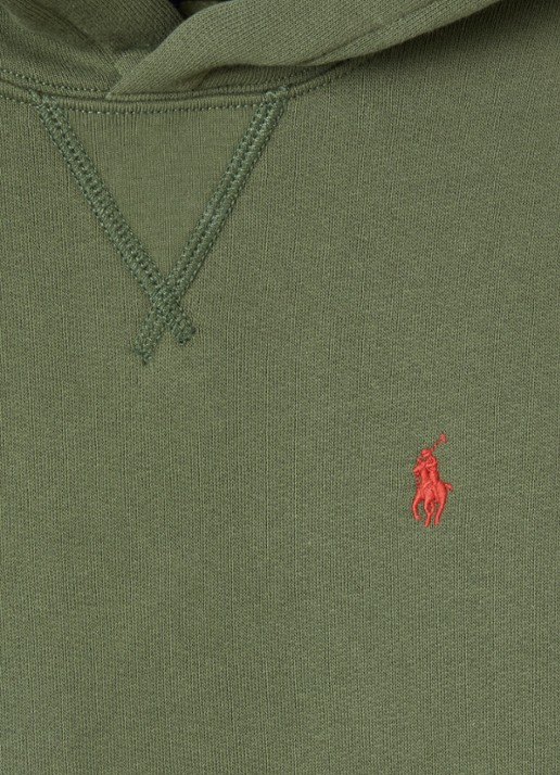 Ralph Lauren Hoodie met logoborduring - detail 3 olijfgroen