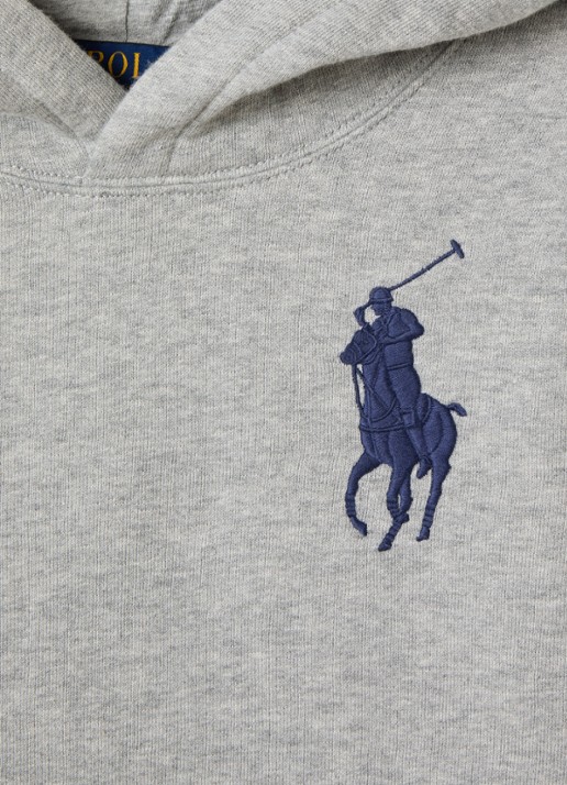 Ralph Lauren Hoodie met logoborduring - detail 3 antraciet